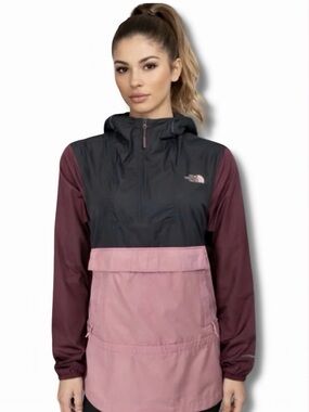 The North Face Fanorak Packable Anorak Jacket Black Pink Size M